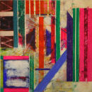 "Urban Abstract No.8 - PINK"    Watercolour with Chalk Pastel - SOLD
